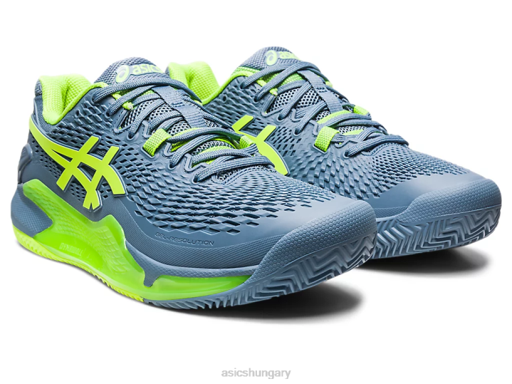 asics acélkék/veszélyzöld magyarország N2T2398