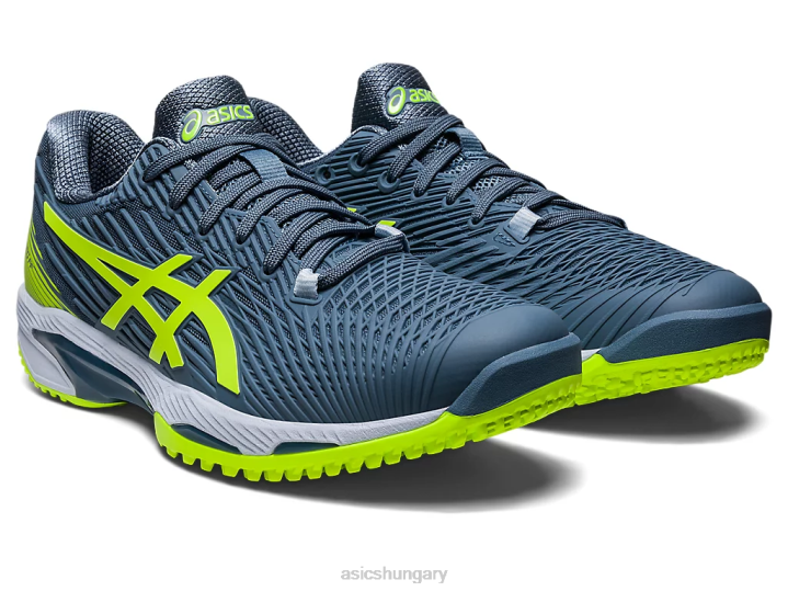 asics acélkék/veszélyzöld magyarország N2T2562