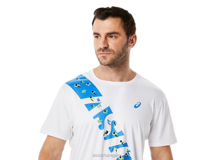 asics ragyogó fehér/kék part magyarország N2T21101
