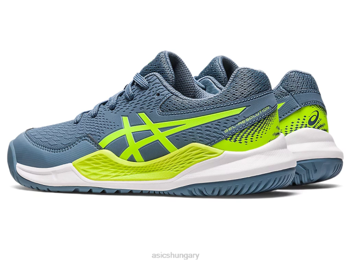 asics acélkék/veszélyzöld magyarország N2T24219