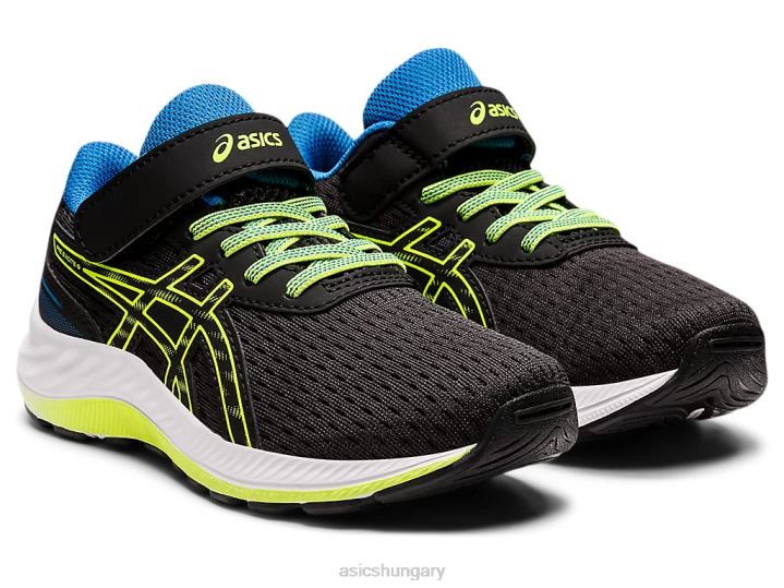 asics fekete/veszélyzöld magyarország N2T24460