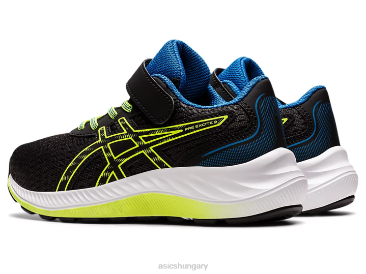 asics fekete/veszélyzöld magyarország N2T24460
