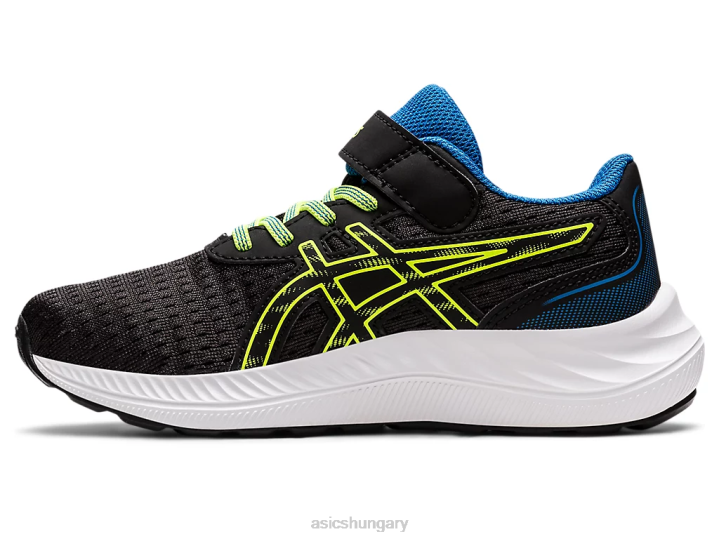 asics fekete/veszélyzöld magyarország N2T24460