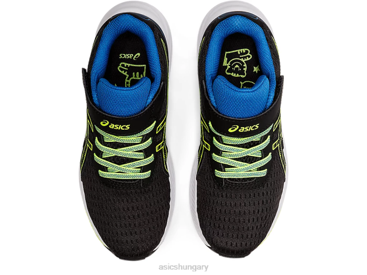 asics fekete/veszélyzöld magyarország N2T24460